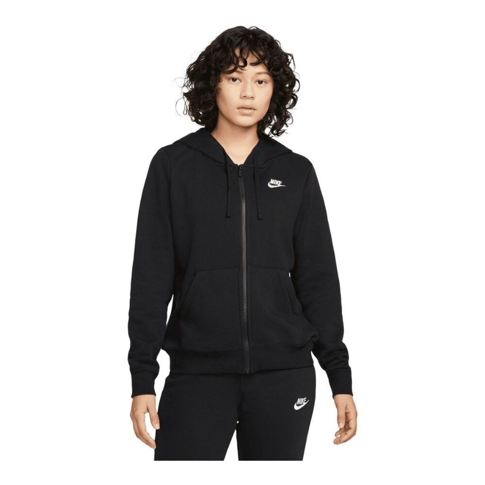 Nike Women's Club Cotton Full Zip Hoodie - Large